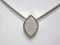 Silver necklace with inlaid diamonds