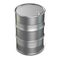 Silver oil barrel. 3D render