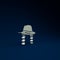 Silver Orthodox jewish hat with sidelocks icon isolated on blue background. Jewish men in the traditional clothing. Judaism