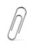 Silver paper clip isolated