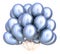 Silver party balloon bunch white metallic. Helium balloons glossy