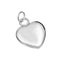 Silver pendant in shape of heart