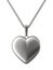 Silver pendant in shape of heart on chain