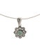 Silver pendent with emerald gemstone