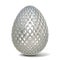 Silver perforated egg ornament. 3D