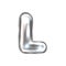 Silver perl foil balloon, inflated alphabet symbol L