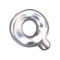 Silver perl foil balloon, inflated alphabet symbol Q