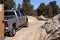 Silver Pickup Truck on a Dirt Drive