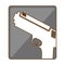 silver pistol police icon image