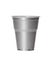 Silver plastic cup for coffe or other hit drinks.