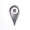 Silver Pointer Pin Icon for Map. 3D Render illustration