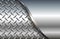 Silver polished steel  texture background, chrome metallic with diamond plate texture