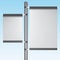 Silver post POS POI Outdoor 3D Vertical Advertising banners