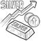 Silver prices increasing sketch