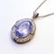 Silver And Purple Necklace With Tanzanite Drawing - Biedermeier Style