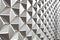 Silver pyramid geometric pattern in chrome