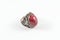 Silver Red Agate Ring