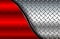 Silver red metal background with chrome shiny diamond plate pattern texture