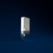 Silver Refrigerator icon isolated on blue background. Fridge freezer refrigerator. Household tech and appliances. Minimalism