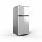 Silver Refrigerator On White Background - Urban Energy And Yankeecore Style