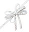 Silver ribbon isolated