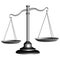 Silver scale of justice