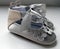 Silver shoes for new born baby girl