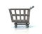 Silver shopping cart