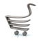 Silver shopping cart