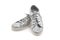 Silver sneakers isolated