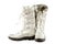 Silver snow boots