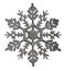 Silver snowflake shape decoration isolted on white