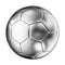 Silver soccer ball