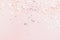 Silver sparkles on pink pastel trendy background