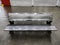 Silver sparkling metal bench