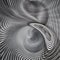 Silver spiral circualr modern futuristic metallic background