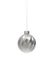 Silver spiral twisted Christmas bauble