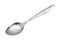 Silver spoon. Luxury stainless Spoon isolated with carving pattern handle