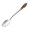 Silver spoon small for baptism with a relief brown pattern