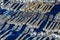 Silver Spoons and Forks lying on a Blue Tablecloth: Silverware