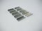 Silver staples clip office stationary equipment isolated on a white background