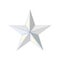 Silver star icon. Game achievements and awards. 3d style vector. Rank illustration.