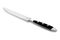Silver steak knife shaded with white background