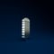 Silver Stereo speaker icon isolated on blue background. Sound system speakers. Music icon. Musical column speaker bass