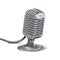 Silver studio mic 3D realisic vector