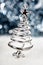 Silver stylized Christmas tree