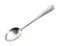 Silver tea spoon. Aluminum tea spoon isolated