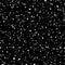 Silver terrazzo texture. Vector seamless pattern with sparkles confetti on black