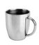 Silver thermos mug