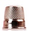 Silver thimble isolated